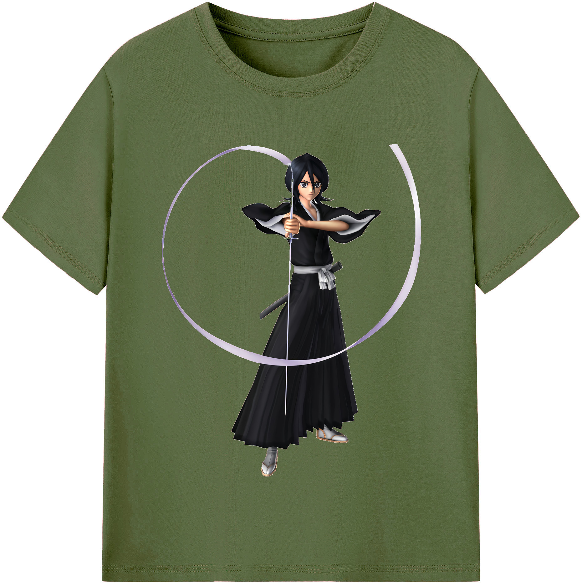 （画像用） ブリーチ 朽木ルキア BLEACH Kuchiki Rukia 綿100％半袖Tシャツ（フロントプリント）
